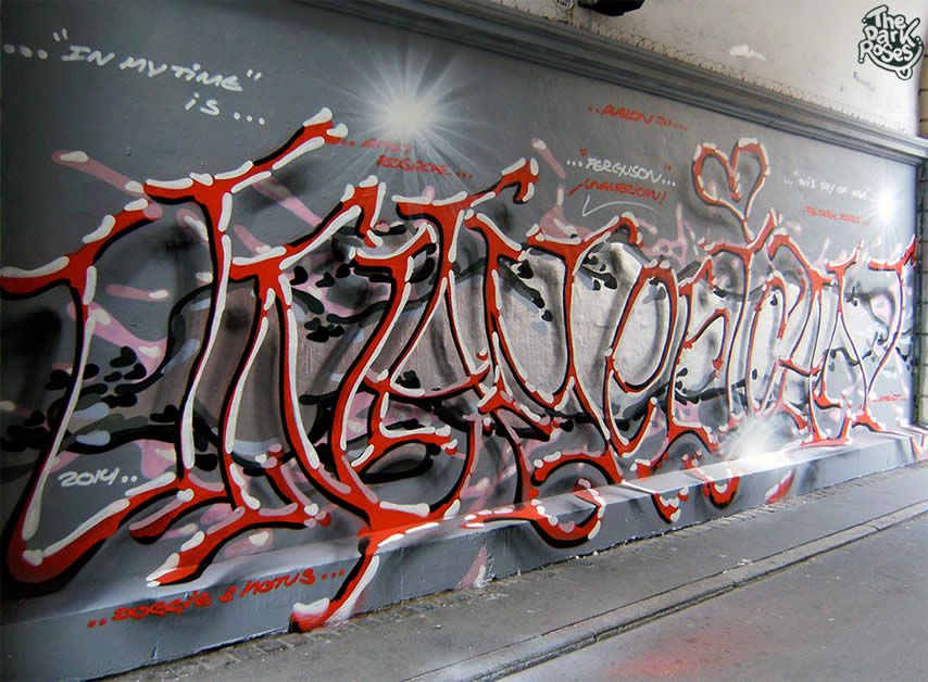 Ferguson... Unamerican... In My Time, is This Day of Age... made by Avelon 31 - The Dark Roses -  Westend, Vesterbro, Copenhagen, Denmark 29. November 2014